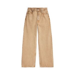 Wide Leg Cropped Khaki Jean Size 29